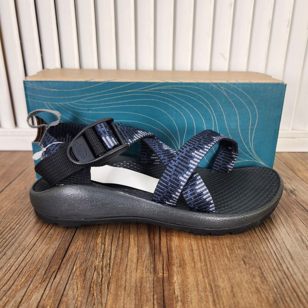 Chaco Z/1 Ecotread Kids Sz 13M Amp Navy Adjustable Hiking Outdoor Sandals Shoes